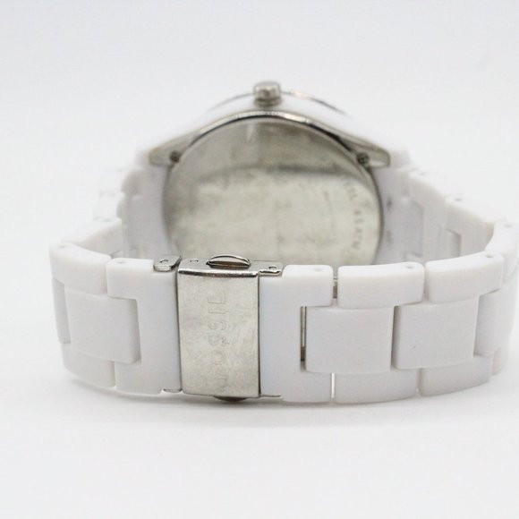 Fossil Watch Unisex Lightweight "Stella" ES-2442 White Resin Analog Quartz - Picture 7 of 8